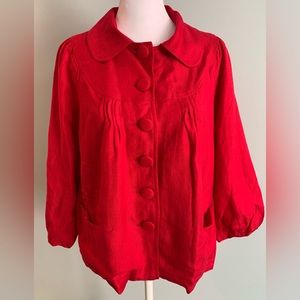 Button down peplum top